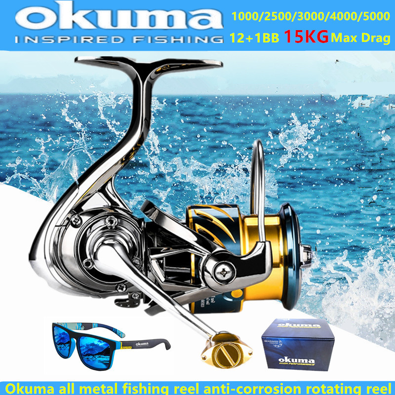 Daiwa Reel Fuego - Okuma Volledig Metalen Visserijmolen 12+1BB15KG Max