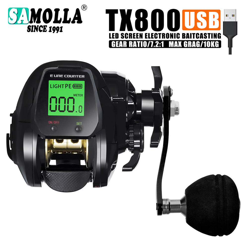 Shimano Reel Stradic - SAMOLLA Baitcasting Visserij-reel Elektronische Grote Led-scherm
