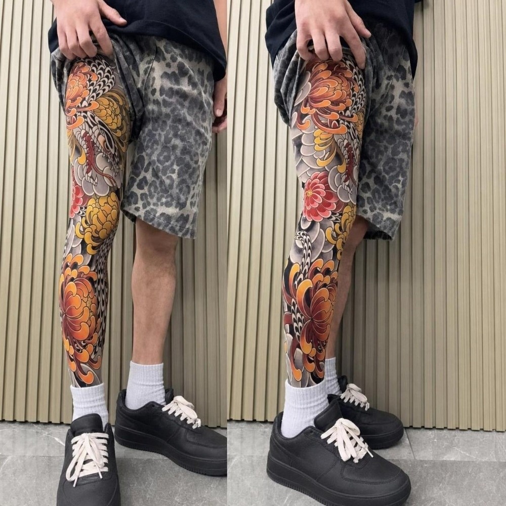 Volledige been nep-tattoo sokk - Fishing Socks recensie en prijs