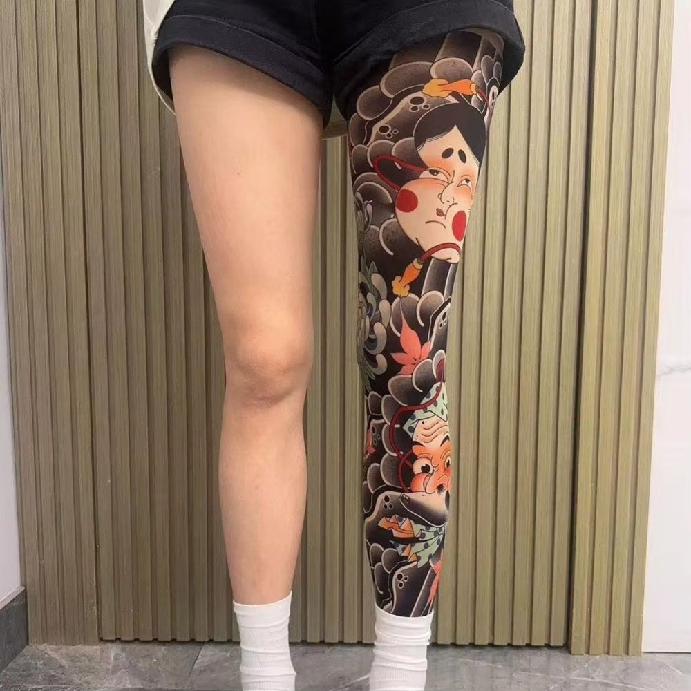 Volledige been nep-tattoo sokk - Fishing Socks recensie en prijs