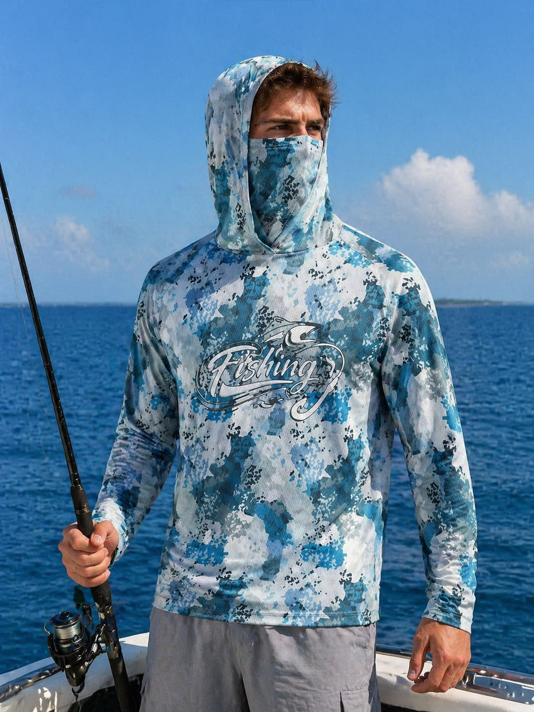 Visserijshirt met capuchon Her - Fishing Mask Sun Protection recensie en prijs